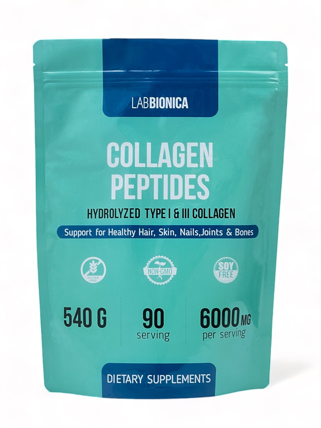 Коллаген говяжий гидролизованный 1 и 3 типа COLLAGEN PEPTIDES порошок, 500 г